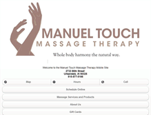 Tablet Screenshot of manueltouchtherapy.com